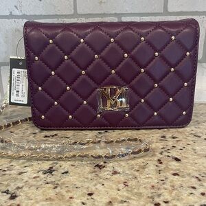 Badgley Mischka Quilted Purple Crossbody Bag - NWT‎